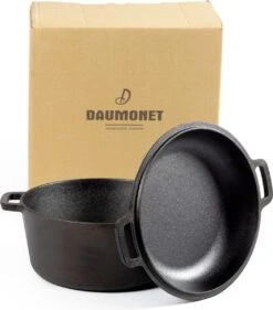 Daumonet Ducasse Gietijzeren Double Use Braadpan - Combi Sudderpan Zwart - 2-in-1 Bak- En Braadpan - PFAS & PFOA Vrij - Rond - Ø 26 Cm - 4,4 Liter - Emaille - Alle Warmtebronnen - Elektrisch - Gas - Halogeen - Inductie - Keramisch 19 Daumonet Ducasse Gietijzeren Double Use Braadpan - Combi Sudderpan Zwart - 2-in-1 Bak- En Braadpan - PFAS & PFOA Vrij - Rond - Ø 26 Cm - 4,4 Liter - Emaille - Alle Warmtebronnen - Elektrisch - Gas - Halogeen - Inductie - Keramisch -Pot Bevordering 1053x1200