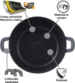 Cheffinger 28cm Lage Kookpot / Braadpan - CF-SC28 11 Cheffinger 28cm Lage Kookpot / Braadpan - CF-SC28 -Pot Bevordering 1072x1200