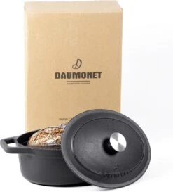 Gietijzeren Braadpan - Sudderpan Zwart Van Daumonet - Ovaal - Ø 29 Cm - 3 Liter - 100% PFAS & PFOA Vrij - Emaille - Geschikt Voor Alle Warmtebronnen - Elektrisch - Gas - Halogeen - Inductie - Keramisch - Vaatwasserbestendig -Pot Bevordering 1087x1200