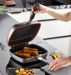 Herenthal Dubbele Grillpan - Ø 28 Cm - Koekenpan - Keramische Pan - Marmeren Coating Met Antiaanbaklaag - PFAS & PFOA Vrij - Pan - Grill - Vermindert Geur, Rook En Oliespatten - Zilver 18 Herenthal Dubbele Grillpan - Ø 28 Cm - Koekenpan - Keramische Pan - Marmeren Coating Met Antiaanbaklaag - PFAS & PFOA Vrij - Pan - Grill - Vermindert Geur, Rook En Oliespatten - Zilver -Pot Bevordering 1132x1200 1
