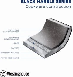 Westinghouse Hapjespan Inductie - Ø 32 Cm - Zwart Marmer - Met Deksel -Pot Bevordering 1134x1200 12