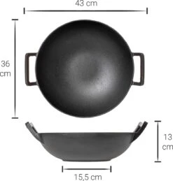 Blackwell Wadjan Wokpan - Gietijzer - 36 Cm - Zwart -Pot Bevordering 1144x1200