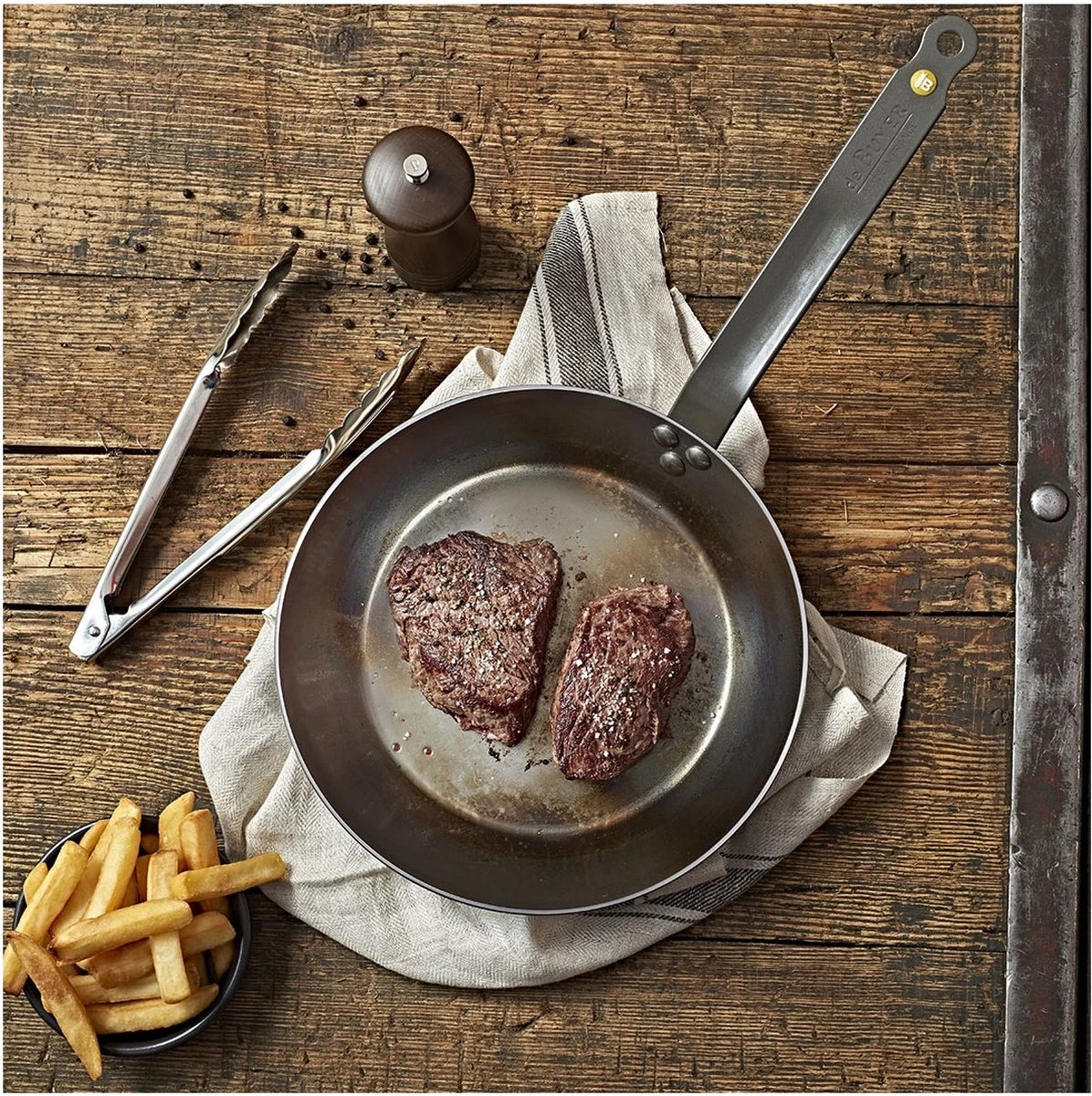 DeBuyer Mineral B Element Koekenpan - Zilver - Rond - Ø 24 Cm 7 DeBuyer Mineral B Element Koekenpan - Zilver - Rond - Ø 24 Cm - Afbeelding 5