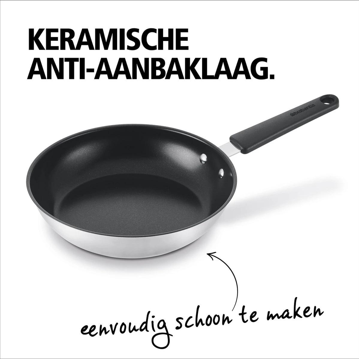 BRABANTIA ENJOYMENT Koekenpan - Keramische Antiaanbaklaag - Ø 24 Cm - Inductie - Pfas Vrij 6 BRABANTIA ENJOYMENT Koekenpan - Keramische Antiaanbaklaag - Ø 24 Cm - Inductie - Pfas Vrij - Afbeelding 4