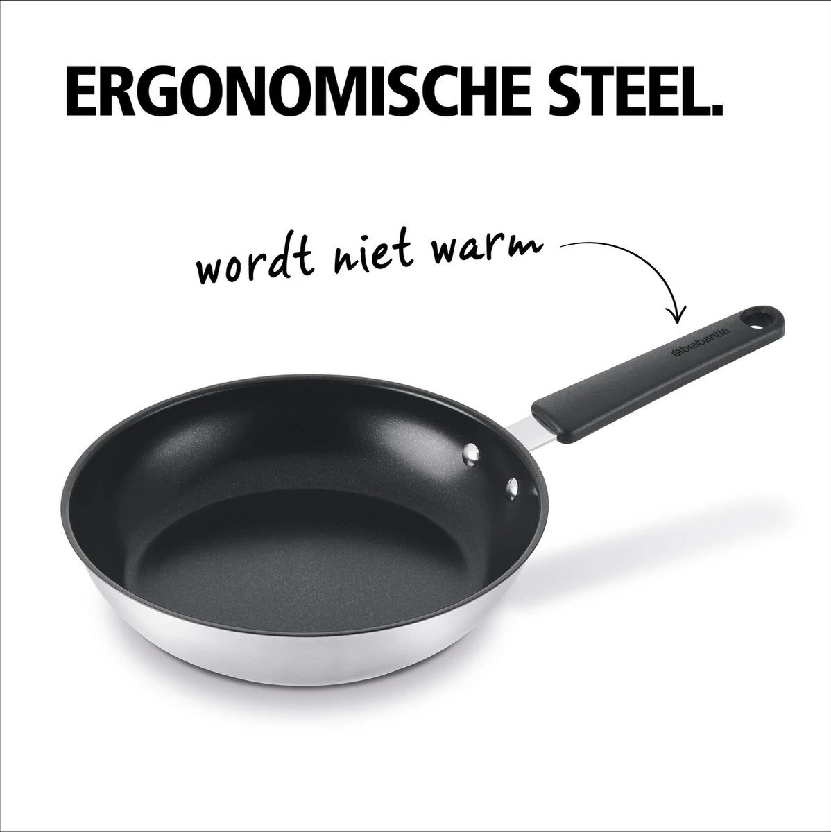 BRABANTIA ENJOYMENT Koekenpan - Keramische Antiaanbaklaag - Ø 24 Cm - Inductie - Pfas Vrij 7 BRABANTIA ENJOYMENT Koekenpan - Keramische Antiaanbaklaag - Ø 24 Cm - Inductie - Pfas Vrij - Afbeelding 5