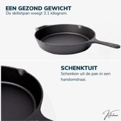 Gietijzeren Pan - Skillet - Koekenpan - BBQ - Koekenpan Inductie - ø32cm - 3.1 KG - Geschikt Voor Alle Warmtebronnen - Inclusief Gratis E-Book 16 Gietijzeren Pan - Skillet - Koekenpan - BBQ - Koekenpan Inductie - ø32cm - 3.1 KG - Geschikt Voor Alle Warmtebronnen - Inclusief Gratis E-Book -Pot Bevordering 1198x1200 9