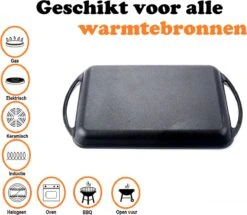 Kicinn Grillplaat - Gietijzer - Geëmailleerd - Incl. Accessoires - Ø 33 X 21.8 Cm (LxB) -Pot Bevordering 1200x1045