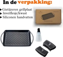 Kicinn Grillplaat - Gietijzer - Geëmailleerd - Incl. Accessoires - Ø 33 X 21.8 Cm (LxB) -Pot Bevordering 1200x1078 2