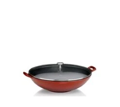 Wokpan Gietijzer Rood, 36 Cm - Kela | Calido
