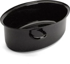 Emalia Geëmailleerde Braadpan Met Deksel 7L - Braadslede - Bakpan - Grillpan - Emaille - Zwart -Pot Bevordering 1200x1099 2