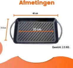 Kicinn Grillplaat - Gietijzer - Geëmailleerd - Incl. Accessoires - Ø 33 X 21.8 Cm (LxB) -Pot Bevordering 1200x1127 1