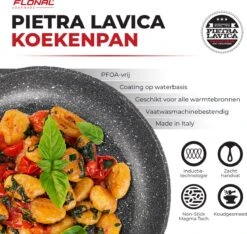 Flonal Pietra Lavica - Koekenpan - Ø 26cm - 100% PFOA Vrij - Aluminium - Ergonomische Handgreep - Geschikt Voor Alle Warmtebronnen 14 Flonal Pietra Lavica - Koekenpan - Ø 26cm - 100% PFOA Vrij - Aluminium - Ergonomische Handgreep - Geschikt Voor Alle Warmtebronnen -Pot Bevordering 1200x1135 4