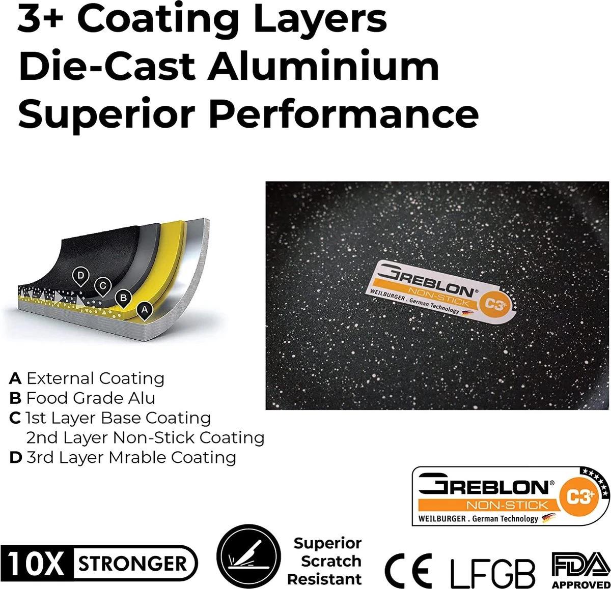 Herenthal Pannenset Inductie - Luxe 10-delige Koekenpan Inductie - Voor Alle Warmtebronnen - Pannen Met Glazen Deksels En Koudgrepen - Burgundy 5 Herenthal Pannenset Inductie - Luxe 10-delige Koekenpan Inductie - Voor Alle Warmtebronnen - Pannen Met Glazen Deksels En Koudgrepen - Burgundy - Afbeelding 3