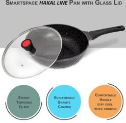 Marble Coating Wokpan Inductie - Met Glazen Deksel - Zwart - 30 Cm 15 Marble Coating Wokpan Inductie - Met Glazen Deksel - Zwart - 30 Cm -Pot Bevordering 1200x1169 1