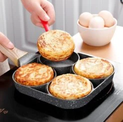 Professionele Koekenpan - Inductie - Voor Eieren / Pannekoeken / Hamburgers - Bakpan - Pan Voor 4 Eieren - Crepe Maker - Pannenkoekenmaker - Braadpan - Anti Aanbaklaag -Pot Bevordering 1200x1191 1
