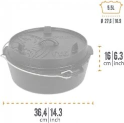 Petromax - Dutch Oven 5,5L/ft 6 - Zonder Pootjes -Pot Bevordering 1200x1191 2