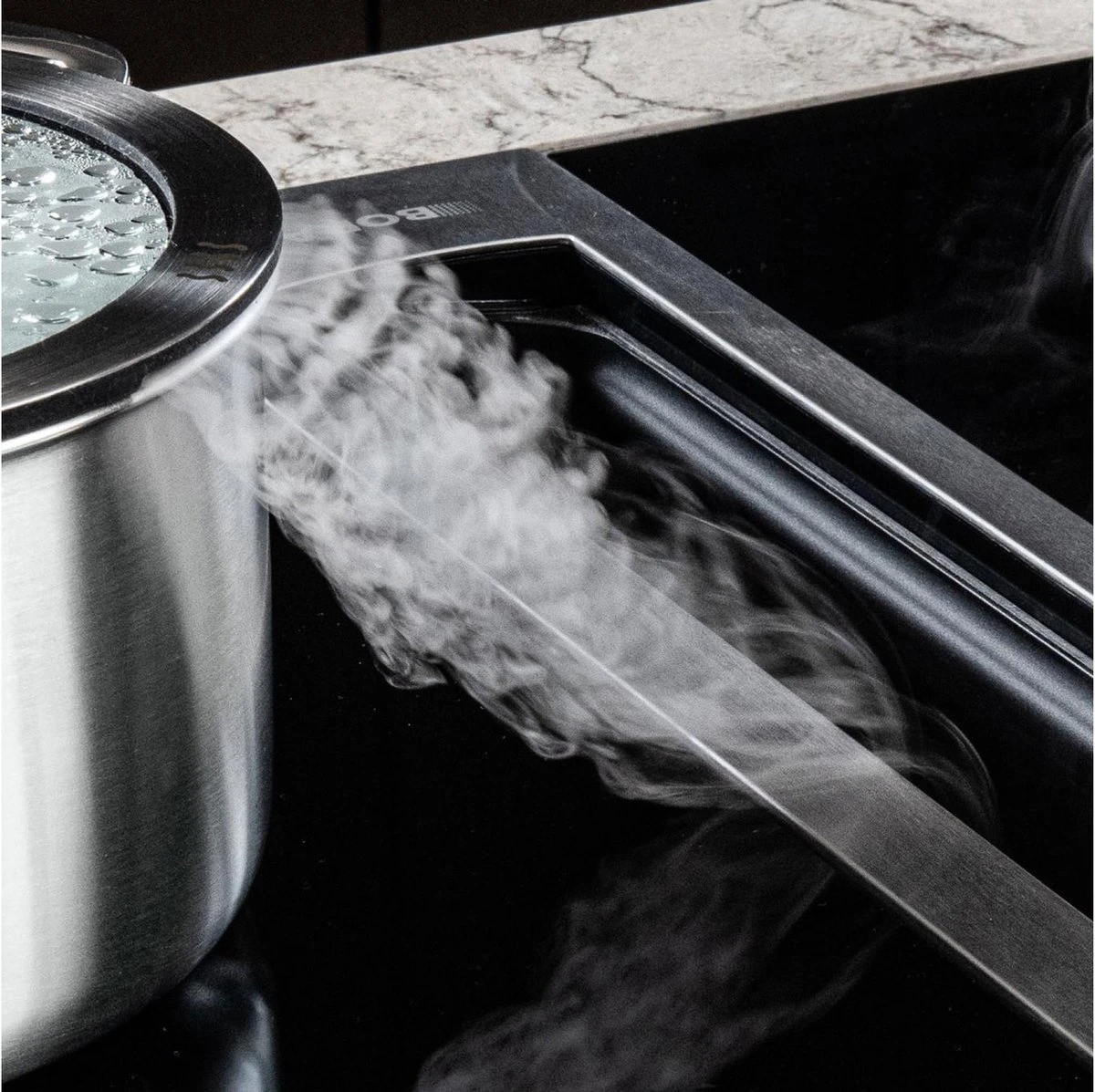 DUCQ Downdraft Kookpannenset - 4 Delig - Met Glazen Deksels 3 DUCQ Downdraft Kookpannenset - 4 Delig - Met Glazen Deksels - Afbeelding 2