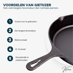 Gietijzeren Pan - Skillet - Koekenpan - BBQ - Koekenpan Inductie - ø32cm - 3.1 KG - Geschikt Voor Alle Warmtebronnen - Inclusief Gratis E-Book 20 Gietijzeren Pan - Skillet - Koekenpan - BBQ - Koekenpan Inductie - ø32cm - 3.1 KG - Geschikt Voor Alle Warmtebronnen - Inclusief Gratis E-Book -Pot Bevordering 1200x1198 16
