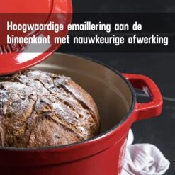 Daumonet Carême Rouge Gietijzeren Braadpan - Sudderpan Kersen Rood - Rond - Ø26 Cm - 4,4 Liter - PFAS & PFOA Vrij - Emaille - Geschikt Voor Alle Warmtebronnen - Elektrisch - Gas - Halogeen - Inductie - Keramisch - Vaatwasserbestendig -Pot Bevordering 1200x1200 1038