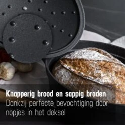 Gietijzeren Braadpan - Sudderpan Zwart Van Daumonet - Ovaal - Ø 29 Cm - 3 Liter - 100% PFAS & PFOA Vrij - Emaille - Geschikt Voor Alle Warmtebronnen - Elektrisch - Gas - Halogeen - Inductie - Keramisch - Vaatwasserbestendig -Pot Bevordering 1200x1200 1044