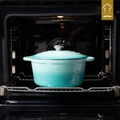 Chefarone Gietijzeren Pan - Braadpan Inclusief Deksel - Geschikt Voor Alle Warmtebronnen - Geëmailleerd Blauw 18 Chefarone Gietijzeren Pan - Braadpan Inclusief Deksel - Geschikt Voor Alle Warmtebronnen - Geëmailleerd Blauw -Pot Bevordering 1200x1200 1071