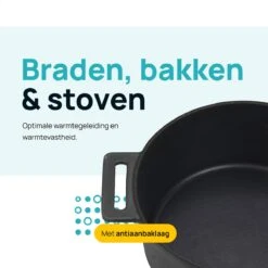 MOA Gietijzeren Braadpan - Inhoud 4,75 Liter - 26CM - Rond - Alle Warmtebronnen - Ook Voor Inductie - Gewicht 5,8 Kg - Zwart - MOAMC26B 14 MOA Gietijzeren Braadpan - Inhoud 4,75 Liter - 26CM - Rond - Alle Warmtebronnen - Ook Voor Inductie - Gewicht 5,8 Kg - Zwart - MOAMC26B -Pot Bevordering 1200x1200 1076