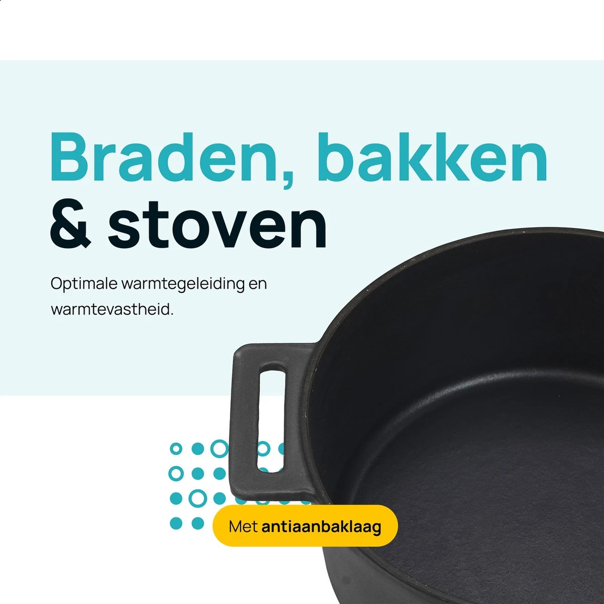 MOA Gietijzeren Braadpan - Inhoud 4,75 Liter - 26CM - Rond - Alle Warmtebronnen - Ook Voor Inductie - Gewicht 5,8 Kg - Zwart - MOAMC26B 6 MOA Gietijzeren Braadpan - Inhoud 4,75 Liter - 26CM - Rond - Alle Warmtebronnen - Ook Voor Inductie - Gewicht 5,8 Kg - Zwart - MOAMC26B - Afbeelding 4
