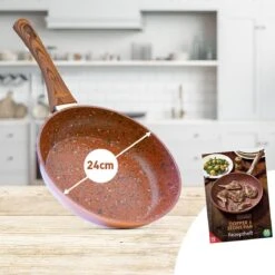Livington Copper & Stone Pan - 24cm Koekenpan- Anti-aanbaklaag En Krasbestendig - Graniet Look - Binnenste Steenlaag Voor Perfecte Warmteverdeling - Geschikt Voor Ceran, Gas, Elektrisch, Inductie 19 Livington Copper & Stone Pan - 24cm Koekenpan- Anti-aanbaklaag En Krasbestendig - Graniet Look - Binnenste Steenlaag Voor Perfecte Warmteverdeling - Geschikt Voor Ceran, Gas, Elektrisch, Inductie -Pot Bevordering 1200x1200 1125