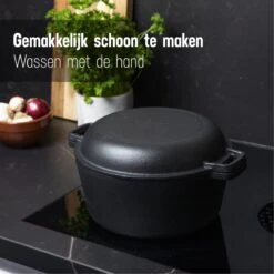 Daumonet Ducasse Gietijzeren Double Use Braadpan - Combi Sudderpan Zwart - 2-in-1 Bak- En Braadpan - PFAS & PFOA Vrij - Rond - Ø 26 Cm - 4,4 Liter - Emaille - Alle Warmtebronnen - Elektrisch - Gas - Halogeen - Inductie - Keramisch 16 Daumonet Ducasse Gietijzeren Double Use Braadpan - Combi Sudderpan Zwart - 2-in-1 Bak- En Braadpan - PFAS & PFOA Vrij - Rond - Ø 26 Cm - 4,4 Liter - Emaille - Alle Warmtebronnen - Elektrisch - Gas - Halogeen - Inductie - Keramisch -Pot Bevordering 1200x1200 1137