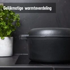 Daumonet Ducasse Gietijzeren Double Use Braadpan - Combi Sudderpan Zwart - 2-in-1 Bak- En Braadpan - PFAS & PFOA Vrij - Rond - Ø 26 Cm - 4,4 Liter - Emaille - Alle Warmtebronnen - Elektrisch - Gas - Halogeen - Inductie - Keramisch 17 Daumonet Ducasse Gietijzeren Double Use Braadpan - Combi Sudderpan Zwart - 2-in-1 Bak- En Braadpan - PFAS & PFOA Vrij - Rond - Ø 26 Cm - 4,4 Liter - Emaille - Alle Warmtebronnen - Elektrisch - Gas - Halogeen - Inductie - Keramisch -Pot Bevordering 1200x1200 1138