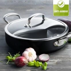 GreenPan Barcelona Infinity Pro Hapjespan Met Deksel 30cm - Zwart - Inductie - PFAS-vrij 19 GreenPan Barcelona Infinity Pro Hapjespan Met Deksel 30cm - Zwart - Inductie - PFAS-vrij -Pot Bevordering 1200x1200 1183