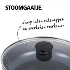 BRABANTIA INDU+ Hapjespan - Keramische Antiaanbaklaag - Met Deksel - Ø 28 Cm - Inductie - Pfas Vrij -Pot Bevordering 1200x1200 1212