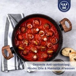 Westinghouse Hapjespan Inductie - Ø 28 Cm - Zwart Marmer Wood - Speciale Editie - Met Deksel - Geschikt Voor Alle Warmtebronnen -Pot Bevordering 1200x1200 1216