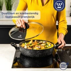 Westinghouse Hapjespan Inductie - Ø 28 Cm - Zwart Marmer - Met Deksel -Pot Bevordering 1200x1200 1218