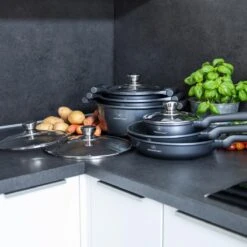 Herenthal Pannenset Inductie - Luxe 10-Delige Pannenset - Kookpotten Voor Alle Warmtebronnen - Kookpan - Pan Inductie Met Glazen Deksels En Koudgrepen - Grijs 19 Herenthal Pannenset Inductie - Luxe 10-Delige Pannenset - Kookpotten Voor Alle Warmtebronnen - Kookpan - Pan Inductie Met Glazen Deksels En Koudgrepen - Grijs -Pot Bevordering 1200x1200 124