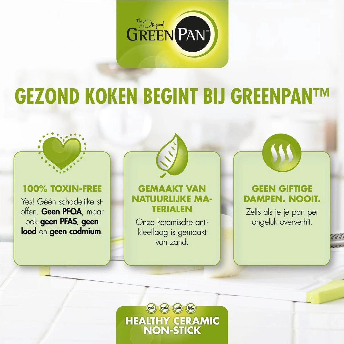 GreenPan Brussels Hapjespan Met Deksel - Ø24 Cm - Keramisch - Inductie 9 GreenPan Brussels Hapjespan Met Deksel - Ø24 Cm - Keramisch - Inductie - Afbeelding 7
