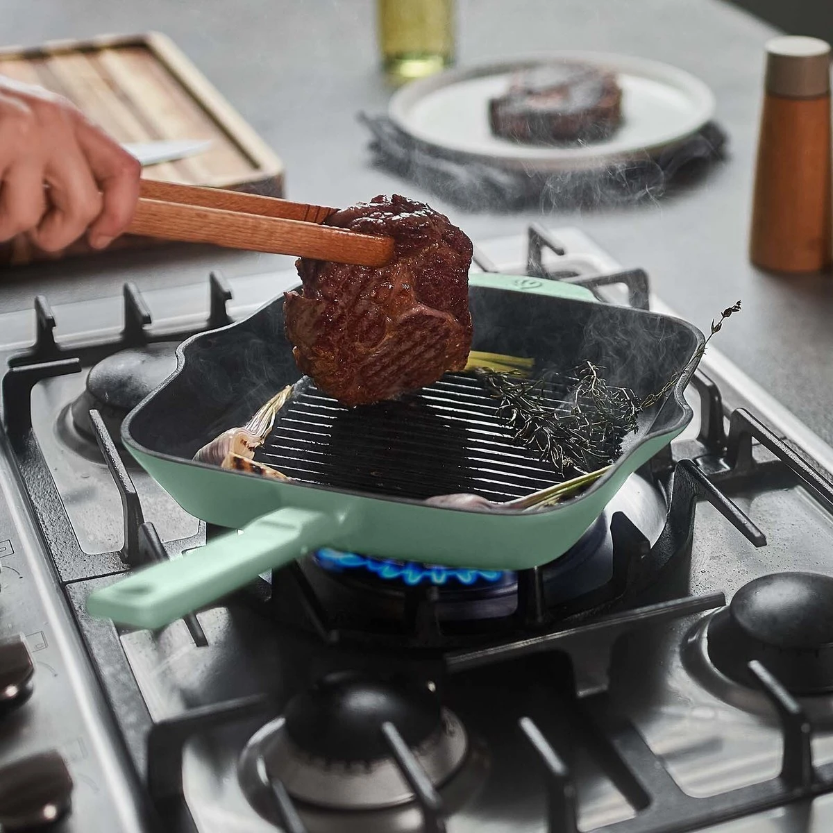 Springlane Gietijzeren Grillpan Mint, 26 Cm 7 Springlane Gietijzeren Grillpan Mint, 26 Cm - Afbeelding 5