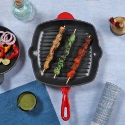 Cdealsz® Grillpan Gietijzer - Inductie - Rood - 28 Cm 10 Cdealsz® Grillpan Gietijzer - Inductie - Rood - 28 Cm -Pot Bevordering 1200x1200 1338
