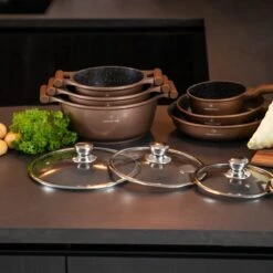 Herenthal Inductie Pannenset- Luxe 10-delige Koekenpannenset - Voor Alle Warmtebronnen - Met Glazen Deksels - Koper -Pot Bevordering 1200x1200 19