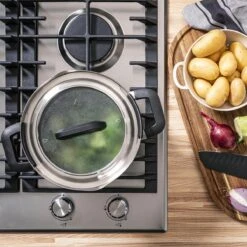 BK Flow Cool Black Glas Kookpannenset - 4-delig - Zwart - Glazen Deksel - Veilig Afgietsysteem - Inductie -Pot Bevordering 1200x1200 28