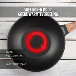 Rosmarino Black Line - Wokpan - Ø30cm - 100% PFAS & PFOA Vrij - Gegoten Aluminium - Non-stick Minerale Coating - Ergonomische Handgreep - Geschikt Voor Alle Warmtebronnen & Vaatwasser 22 Rosmarino Black Line - Wokpan - Ø30cm - 100% PFAS & PFOA Vrij - Gegoten Aluminium - Non-stick Minerale Coating - Ergonomische Handgreep - Geschikt Voor Alle Warmtebronnen & Vaatwasser -Pot Bevordering 1200x1200 302