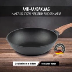 Rosmarino Black Line - Wokpan - Ø30cm - 100% PFAS & PFOA Vrij - Gegoten Aluminium - Non-stick Minerale Coating - Ergonomische Handgreep - Geschikt Voor Alle Warmtebronnen & Vaatwasser 29 Rosmarino Black Line - Wokpan - Ø30cm - 100% PFAS & PFOA Vrij - Gegoten Aluminium - Non-stick Minerale Coating - Ergonomische Handgreep - Geschikt Voor Alle Warmtebronnen & Vaatwasser -Pot Bevordering 1200x1200 308