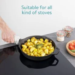 Navaris Gietijzeren Koekenpan - Braadpan Van Gietijzer - Ronde Skillet - Geschikt Voor Alle Warmtebronnen - Ø 30 Cm - Ovenbestendig Tot 260 Graden 25 Navaris Gietijzeren Koekenpan - Braadpan Van Gietijzer - Ronde Skillet - Geschikt Voor Alle Warmtebronnen - Ø 30 Cm - Ovenbestendig Tot 260 Graden -Pot Bevordering 1200x1200 334