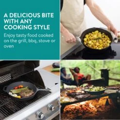 Navaris Gietijzeren Koekenpan - Braadpan Van Gietijzer - Ronde Skillet - Geschikt Voor Alle Warmtebronnen - Ø 30 Cm - Ovenbestendig Tot 260 Graden 26 Navaris Gietijzeren Koekenpan - Braadpan Van Gietijzer - Ronde Skillet - Geschikt Voor Alle Warmtebronnen - Ø 30 Cm - Ovenbestendig Tot 260 Graden -Pot Bevordering 1200x1200 335