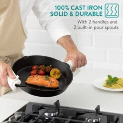 Navaris Gietijzeren Koekenpan - Braadpan Van Gietijzer - Ronde Skillet - Geschikt Voor Alle Warmtebronnen - Ø 30 Cm - Ovenbestendig Tot 260 Graden 29 Navaris Gietijzeren Koekenpan - Braadpan Van Gietijzer - Ronde Skillet - Geschikt Voor Alle Warmtebronnen - Ø 30 Cm - Ovenbestendig Tot 260 Graden -Pot Bevordering 1200x1200 338