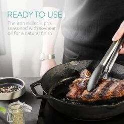 Navaris Gietijzeren Koekenpan - Braadpan Van Gietijzer - Ronde Skillet - Geschikt Voor Alle Warmtebronnen - Ø 30 Cm - Ovenbestendig Tot 260 Graden 36 Navaris Gietijzeren Koekenpan - Braadpan Van Gietijzer - Ronde Skillet - Geschikt Voor Alle Warmtebronnen - Ø 30 Cm - Ovenbestendig Tot 260 Graden -Pot Bevordering 1200x1200 344