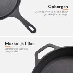 Ocina Gietijzeren Pan – ø30,5cm - Skillet - Koekenpan – Hapjespan – Koekenpan Inductie – Koekenpannenset - Gietijzeren Pan Bbq - Gietijzer 13 Ocina Gietijzeren Pan – ø30,5cm - Skillet - Koekenpan – Hapjespan – Koekenpan Inductie – Koekenpannenset - Gietijzeren Pan Bbq - Gietijzer -Pot Bevordering 1200x1200 355