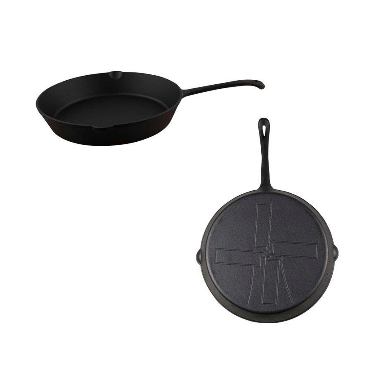 The Windmill Koekenpan Skillet Extra - 31,5 Cm - Gietijzer Zwart 8 The Windmill Koekenpan Skillet Extra - 31,5 Cm - Gietijzer Zwart - Afbeelding 6