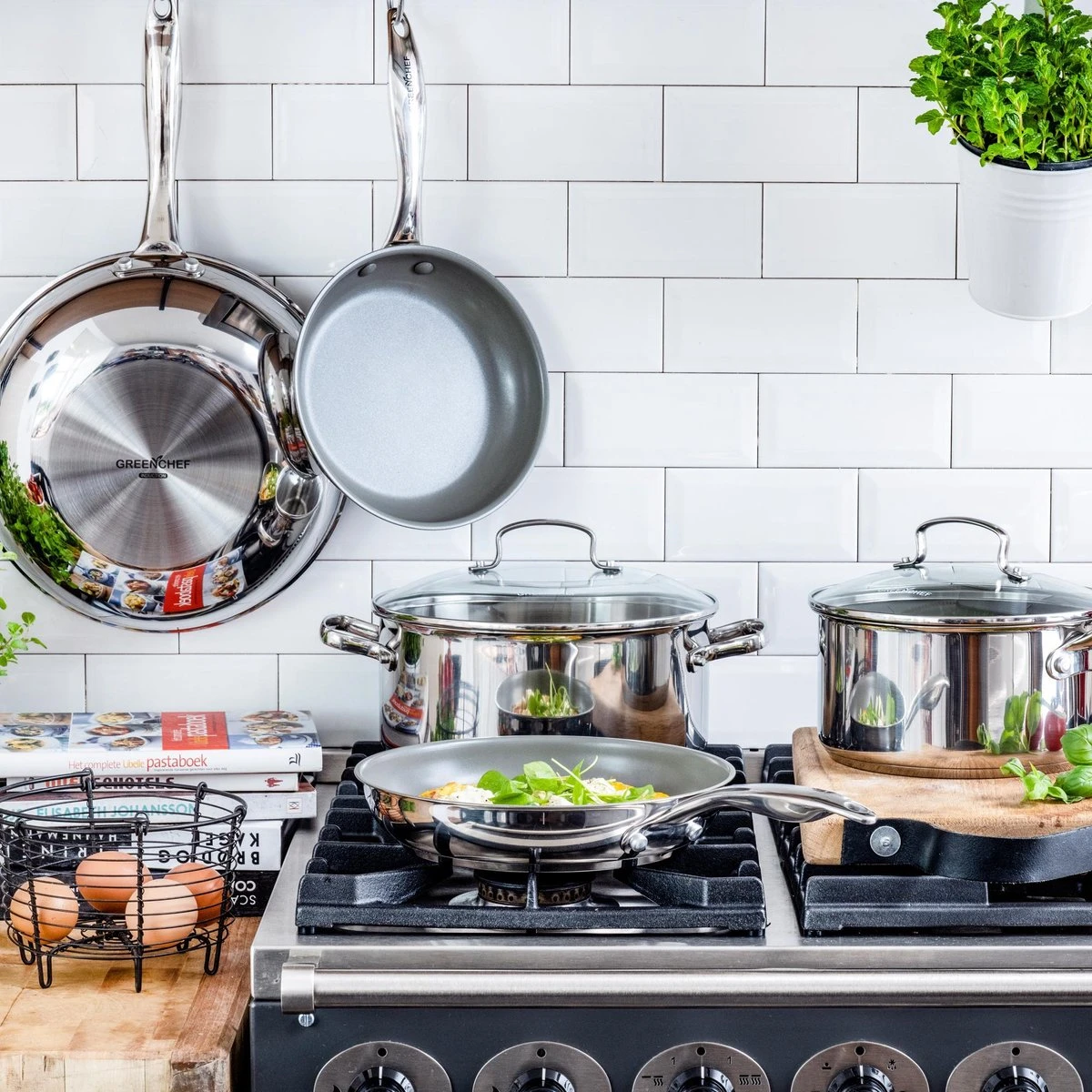 GreenChef Profile Plus Koekenpan 24cm - Zilverkleurig - Inductie - PFAS-vrij 8 GreenChef Profile Plus Koekenpan 24cm - Zilverkleurig - Inductie - PFAS-vrij - Afbeelding 6