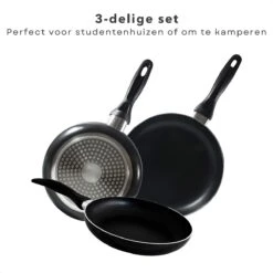 Cheqo® PRO 3-Delige Koekenpannenset - Koekenpan Set - Pannenset - Geperst Aluminium - Geschikt Voor Gas, Elektrisch, Keramisch, Halogeen Koken 10 Cheqo® PRO 3-Delige Koekenpannenset - Koekenpan Set - Pannenset - Geperst Aluminium - Geschikt Voor Gas, Elektrisch, Keramisch, Halogeen Koken -Pot Bevordering 1200x1200 609